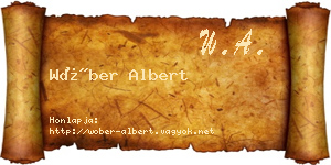 Wöber Albert névjegykártya