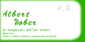 albert wober business card